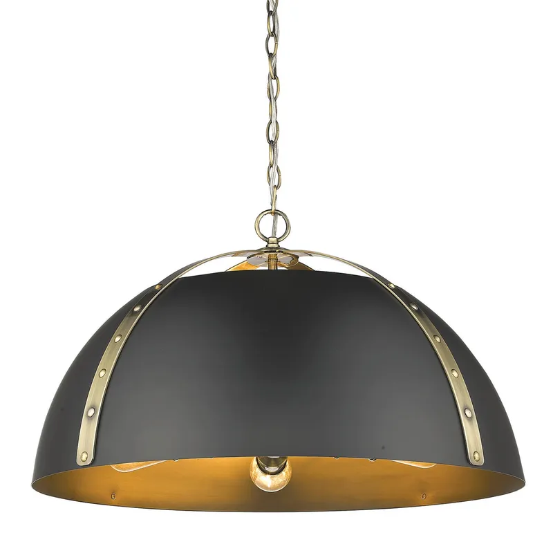 Golden Lighting Aldrich 5-light Chandelier in Aged Brass — Golden Lighting LED Pendant Lights 100.0W 