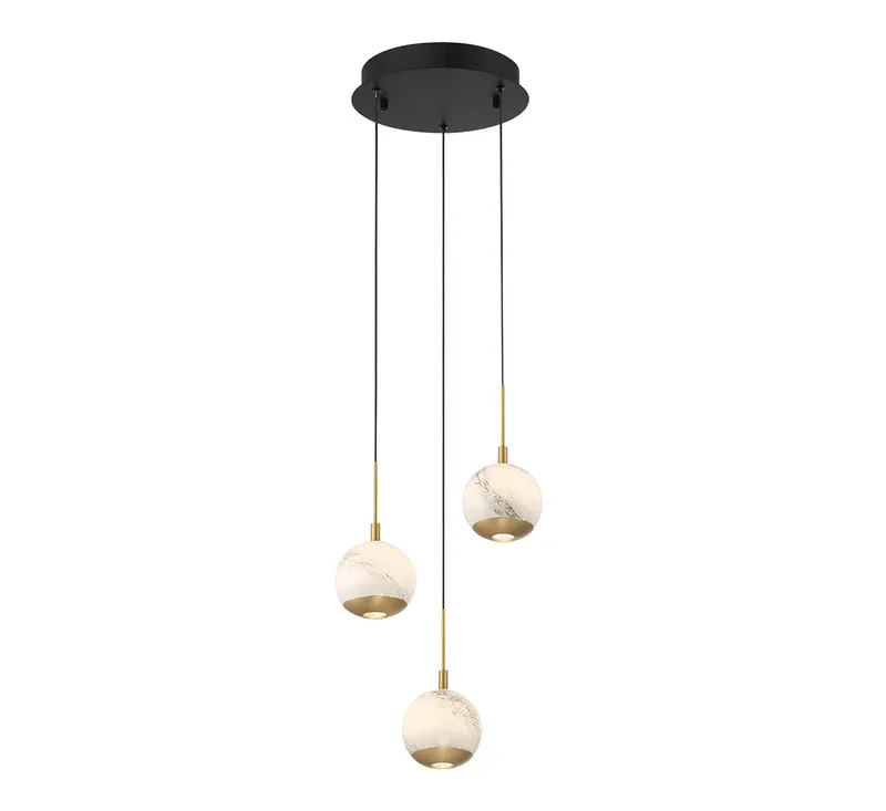 BAVENO 10203-02, 3 Light Round LED Pendant — Lib&Co. LED Pendant Lights 30.9W 3000K