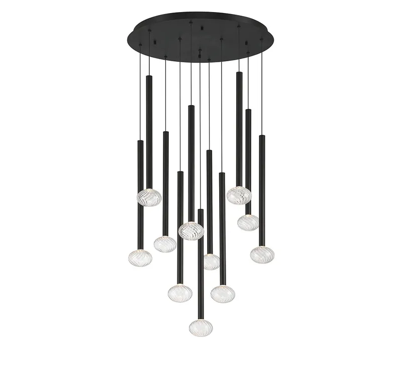 SOFFIO 12110-02, 11 Light Round LED Chandelier — Lib&Co. LED Pendant Lights 30.0W 3000K