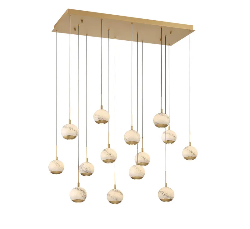 BAVENO 10209-030, 14 Light Rectangular LED Chandelier — Lib&Co. LED Pendant Lights 144.2W 3000K