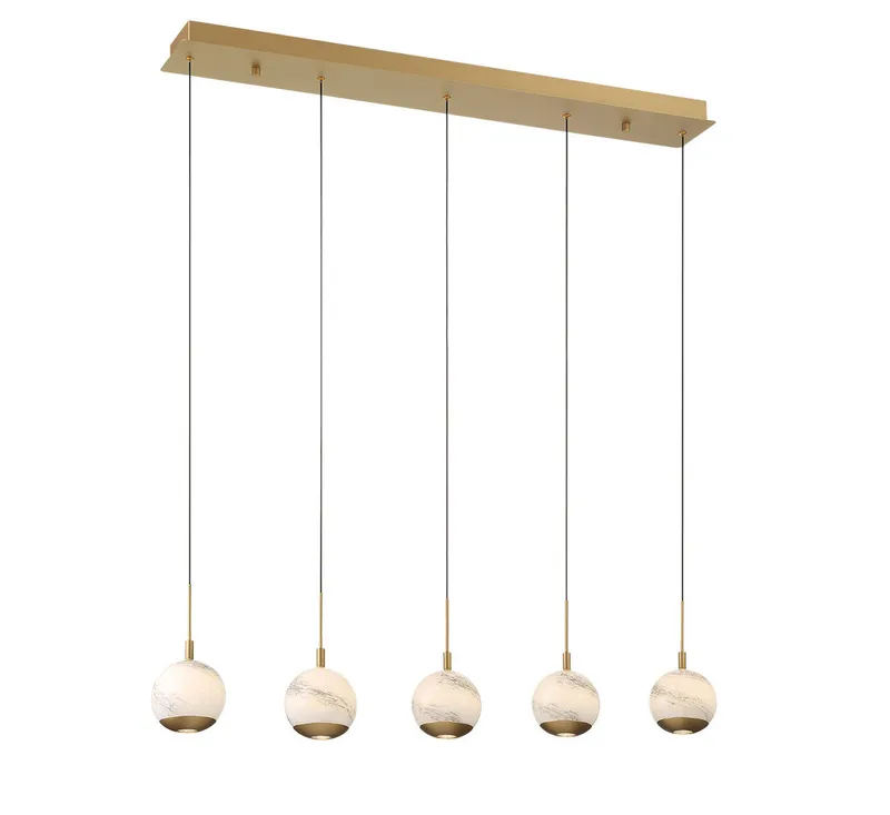 BAVENO 10208-030, 5 Light Linear LED Chandelier — Lib&Co. LED Linear Lights 51.5W 3000K