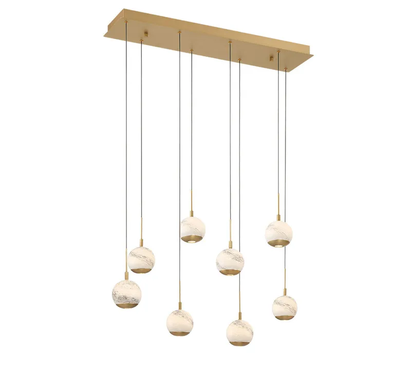 BAVENO 10207-030, 8 Light Rectangular LED Chandelier — Lib&Co. LED Pendant Lights 82.4W 3000K