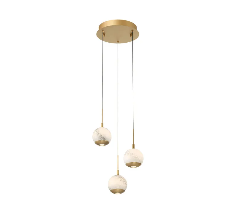 BAVENO 10203-030, 3 Light Round LED Pendant — Lib&Co. LED Pendant Lights 30.9W 3000K