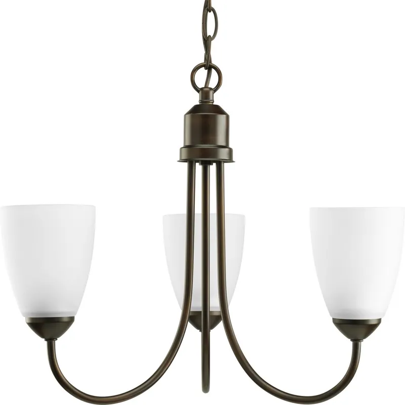 Gather Collection Three-Light Etched Glass Chandelier Light — Progress Lighting LED Landscape Lights  