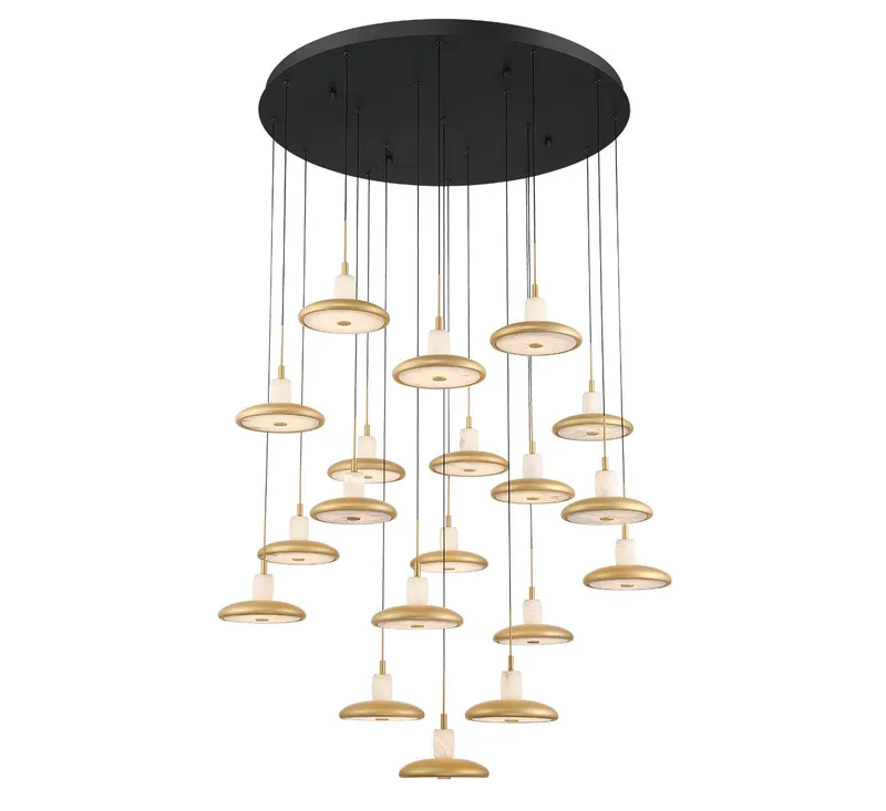 MANTOVA 12255-02, 19 Light Round LED Chandelier — Lib&Co. LED Pendant Lights 190.0W 3000K