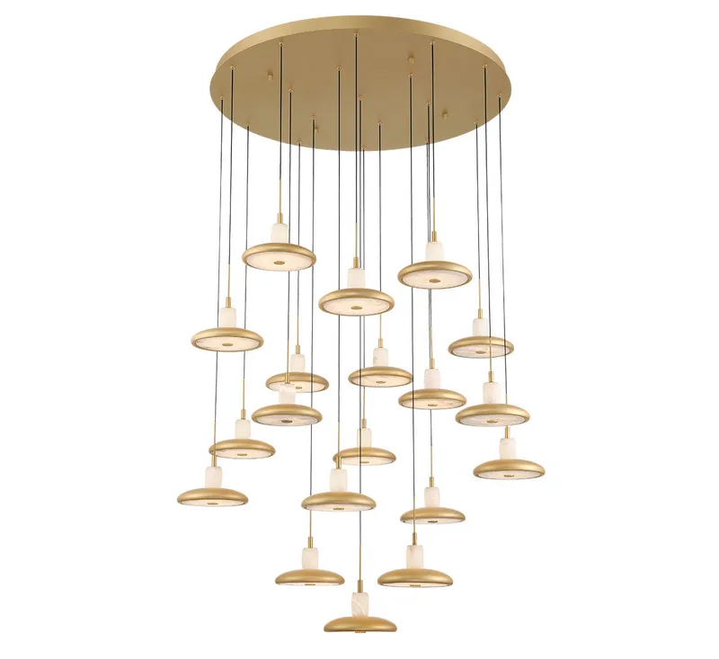 MANTOVA 12255-030, 19 Light Round LED Chandelier — Lib&Co. LED Pendant Lights 190.0W 3000K