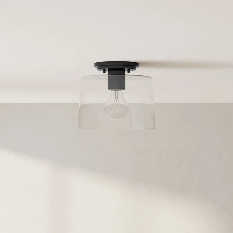 Adley Collection One-Light Clear Glass Flush Mount Light — Progress Lighting LED Post Top Lights  