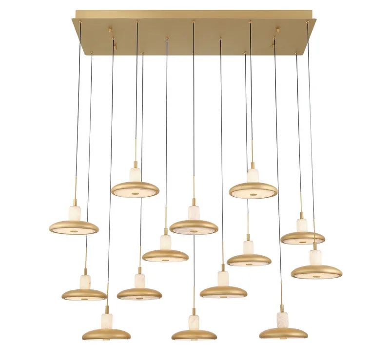 MANTOVA 12259-030, 14 Light Rectangular LED Chandelier — Lib&Co. LED Pendant Lights 140.0W 3000K