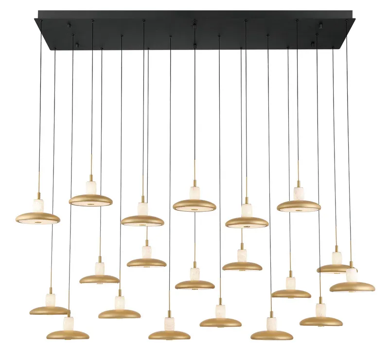 MANTOVA 12260-02, 20 Light Rectangular LED Chandelier — Lib&Co. LED Pendant Lights 200.0W 3000K