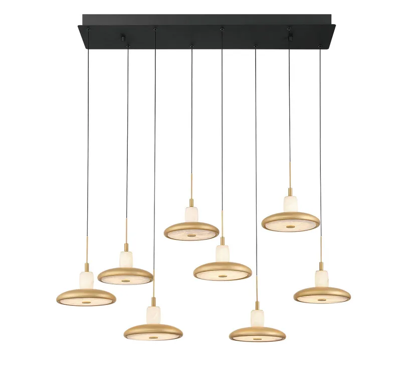 MANTOVA 12258-02, 8 Light Rectangular LED Chandelier — Lib&Co. LED Pendant Lights 80.0W 3000K
