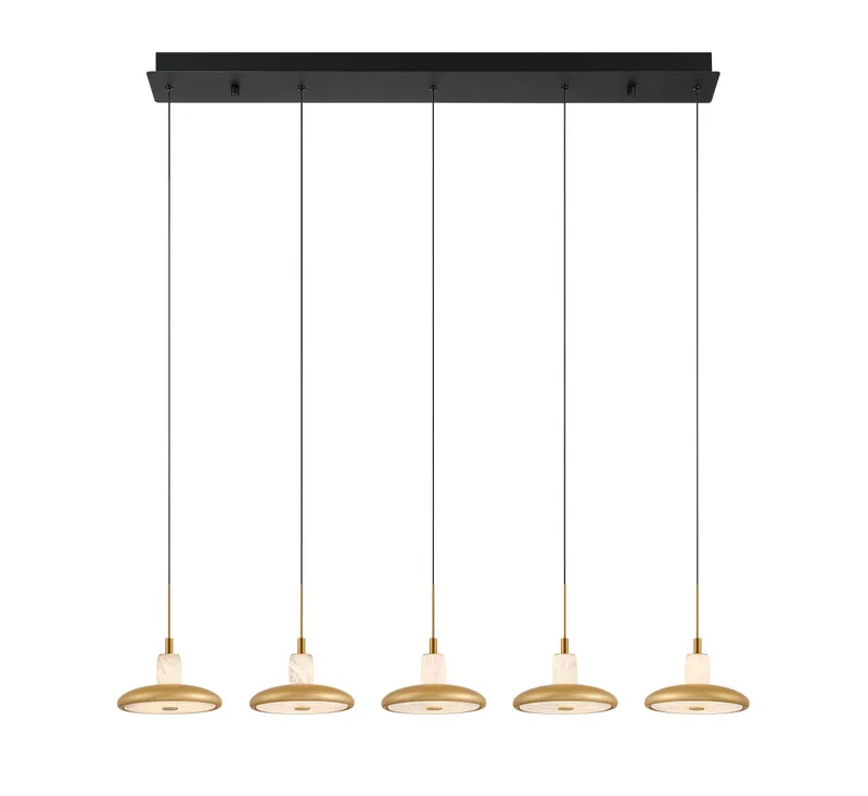 MANTOVA 12257-02, 5 Light Linear LED Chandelier — Lib&Co. LED Linear Lights 50.0W 3000K