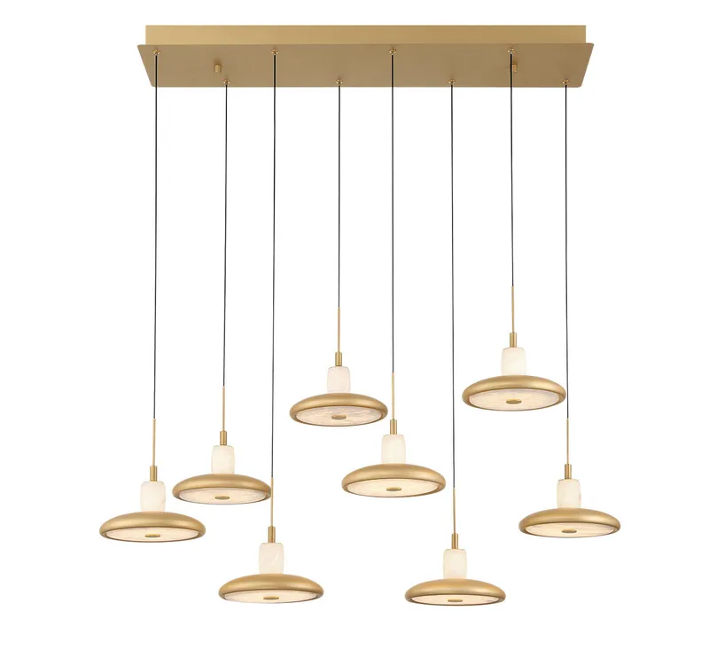 MANTOVA 12258-030, 8 Light Rectangular LED Chandelier — Lib&Co. LED Pendant Lights 80.0W 3000K