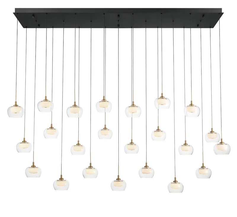 MANAROLA 12245-02, 23 Light Rectangular LED Chandelier — Lib&Co. LED Pendant Lights 184.0W 3000K