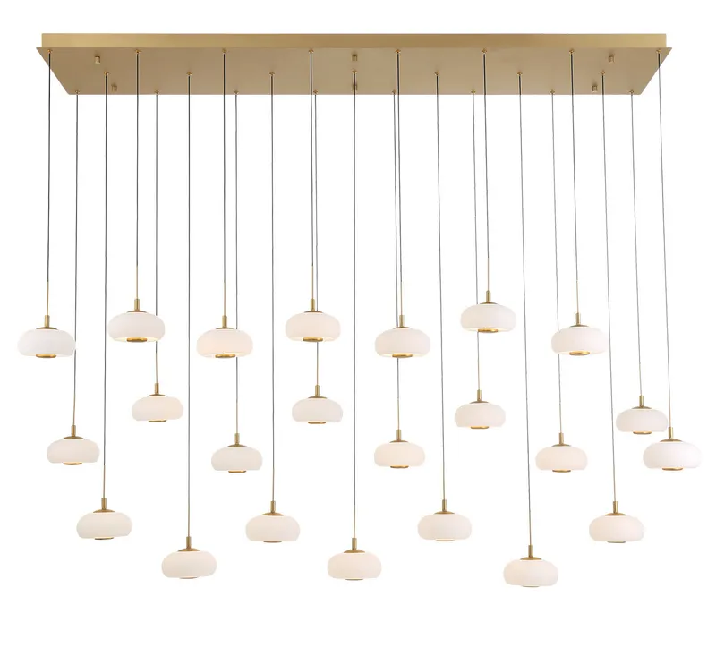 ADELFIA 12243-030, 23 Light Rectangular LED Chandelier — Lib&Co. LED Pendant Lights 172.5W 3000K