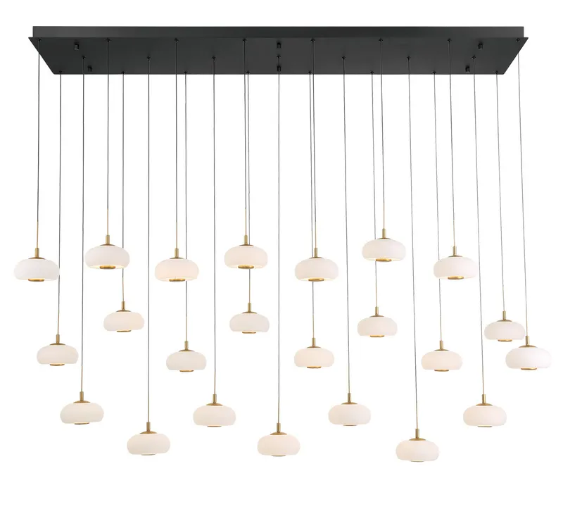 ADELFIA 12243-02, 23 Light Rectangular LED Chandelier — Lib&Co. LED Pendant Lights 172.5W 3000K