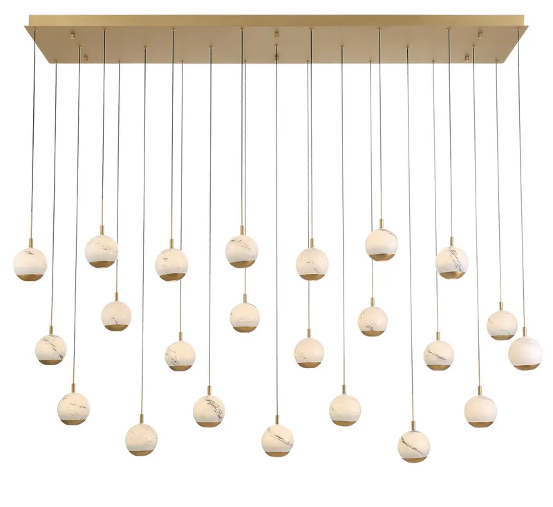 BAVENO 12241-030, 23 Light Rectangular LED Chandelier — Lib&Co. LED Pendant Lights 230.0W 3000K