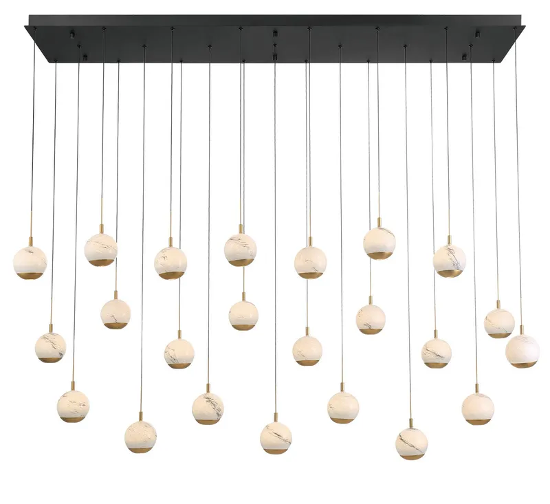 BAVENO 12241-02, 23 Light Rectangular LED Chandelier — Lib&Co. LED Pendant Lights 230.0W 3000K