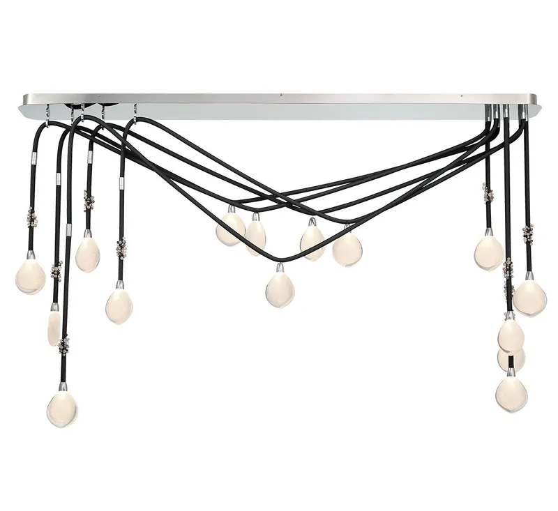 BELLISSIMA 12177-02, 15 Light Linear Chandelier — Lib&Co. LED Linear Lights 32.0W 3000K