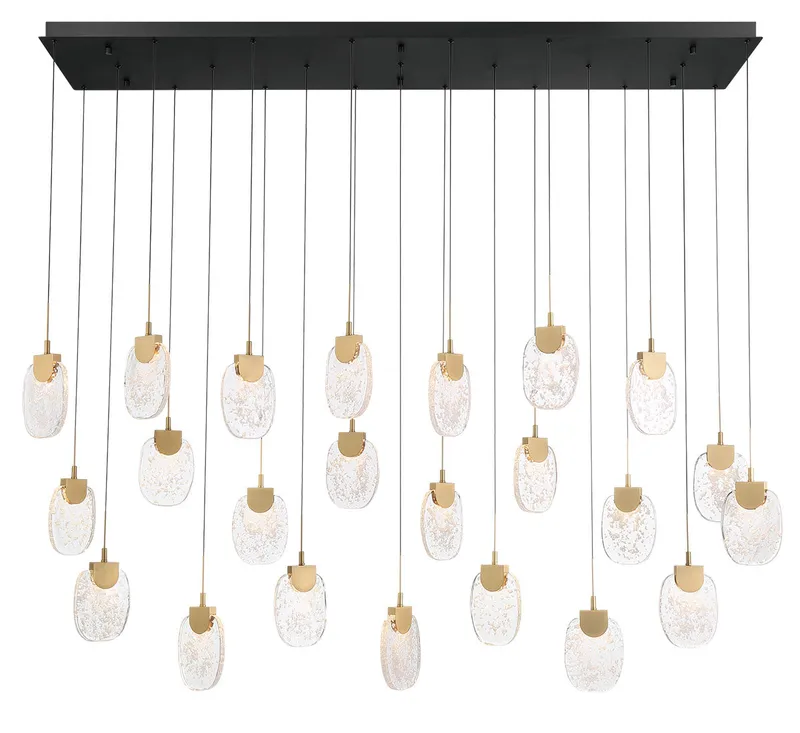 CASTELO 12296-02, 23 Light Rectangular LED Chandelier — Lib&Co. LED Pendant Lights 115.0W 3000K
