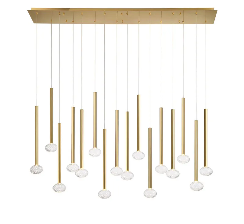 SOFFIO 12146-07, 16 Light Linear LED Chandelier — Lib&Co. LED Linear Lights 40.0W 3000K
