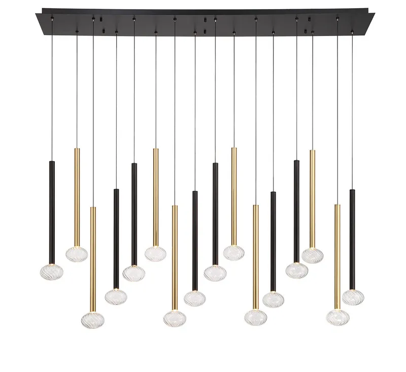 SOFFIO 12146-023, 16 Light Linear LED Chandelier — Lib&Co. LED Linear Lights 40.0W 3000K