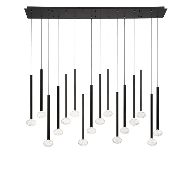 SOFFIO 12146-02, 16 Light Linear LED Chandelier — Lib&Co. LED Linear Lights 40.0W 3000K