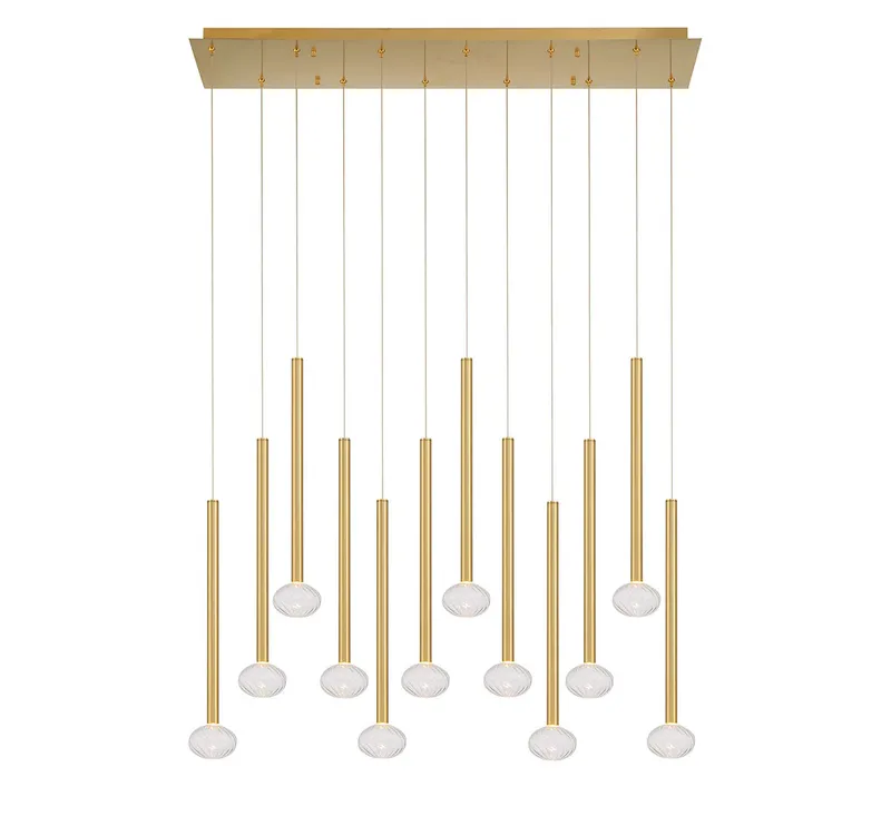 SOFFIO 12113-07, 12 Light Linear LED Chandelier — Lib&Co. LED Linear Lights 33.0W 3000K