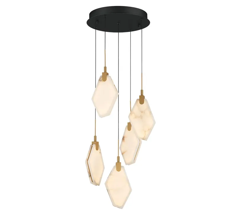 KOSMOS 12382-02, 5 Light Round LED Chandelier — Lib&Co. LED Pendant Lights 45.0W 3000K