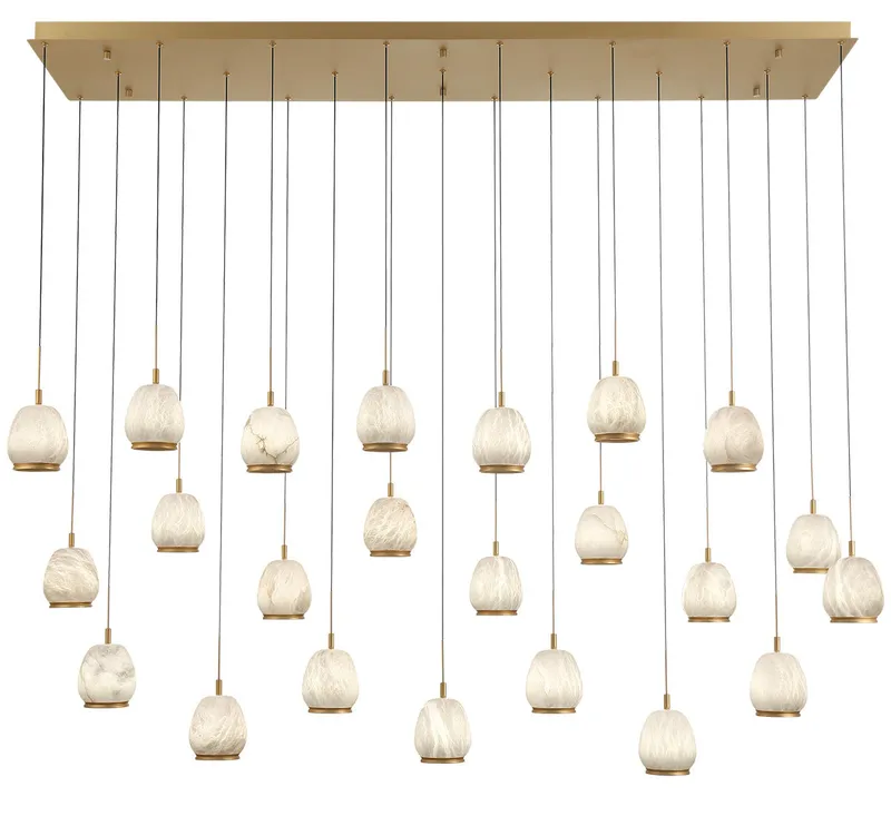 LUCIDATA 12251-030, 23 Light Rectangular LED Chandelier — Lib&Co. LED Pendant Lights 230.0W 3000K