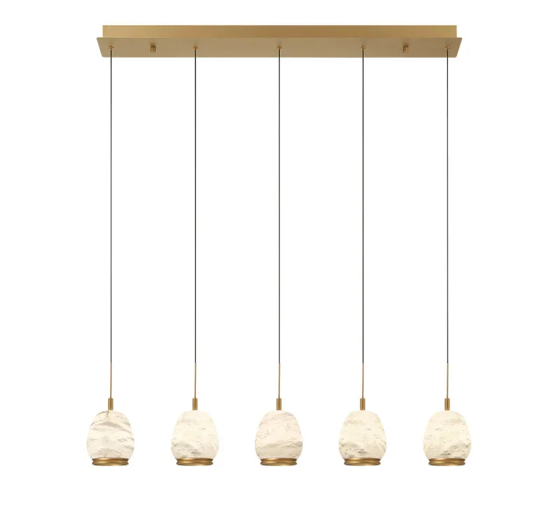 LUCIDATA 12141-030, 5 Light Linear LED Chandelier — Lib&Co. LED Linear Lights 50.0W 3000K