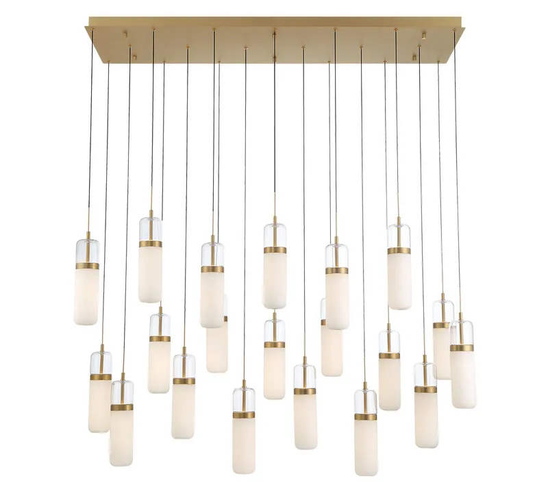 VERONA 12248-030, 20 Light Rectangular LED Chandelier — Lib&Co. LED Pendant Lights 220.0W 3000K