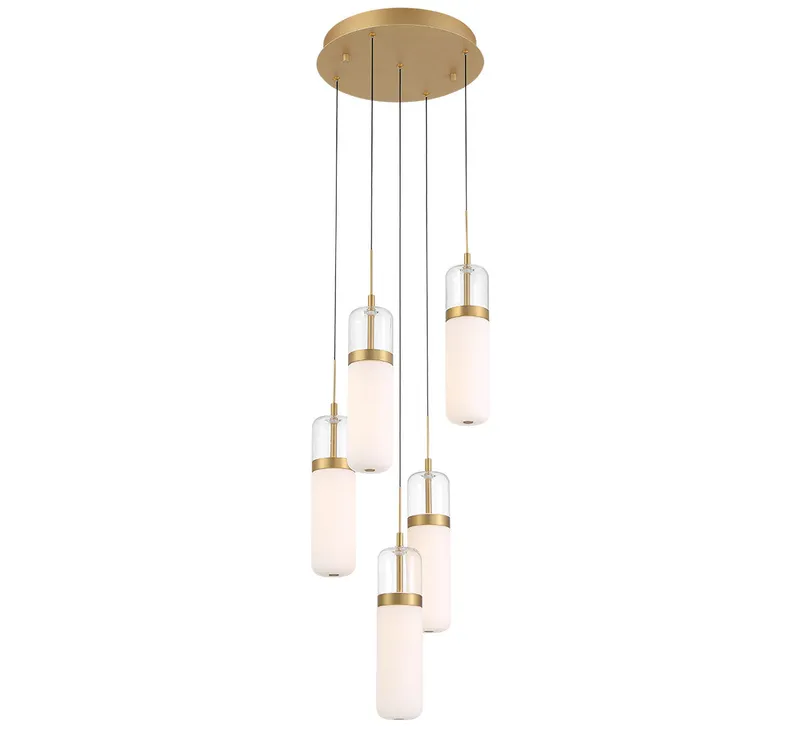 VERONA 12264-030, 5 Light Round LED Chandelier — Lib&Co. LED Pendant Lights 55.0W 3000K