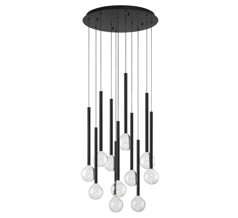 POSITANO 10144-02, 11 Light Round LED Chandelier — Lib&Co. LED Pendant Lights 30.0W 3000K