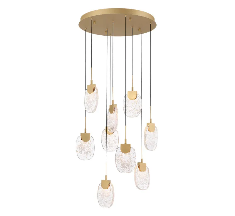 CASTELO 12289-030, 9 Light Round LED Chandelier — Lib&Co. LED Pendant Lights 45.0W 3000K