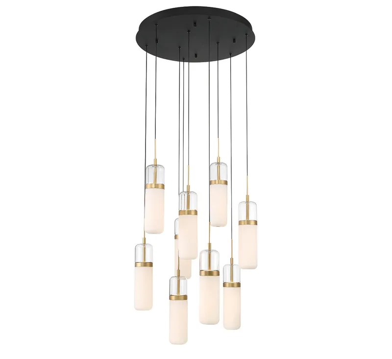 VERONA 10222-02, 9 Light Round LED Chandelier — Lib&Co. LED Pendant Lights 99.0W 3000K