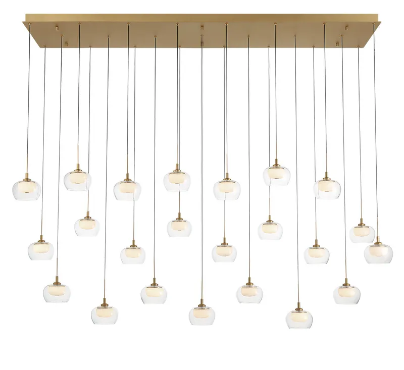 MANAROLA 12245-030, 23 Light Rectangular LED Chandelier — Lib&Co. LED Pendant Lights 184.0W 3000K