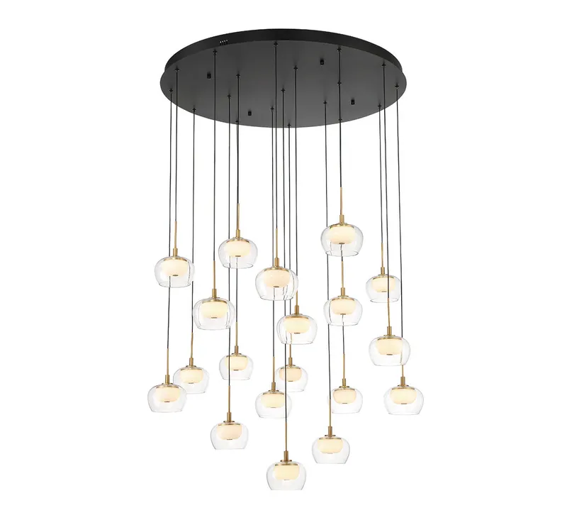 MANAROLA 10214-02, 19 Light Round LED Chandelier — Lib&Co. LED Pendant Lights 146.3W 3000K