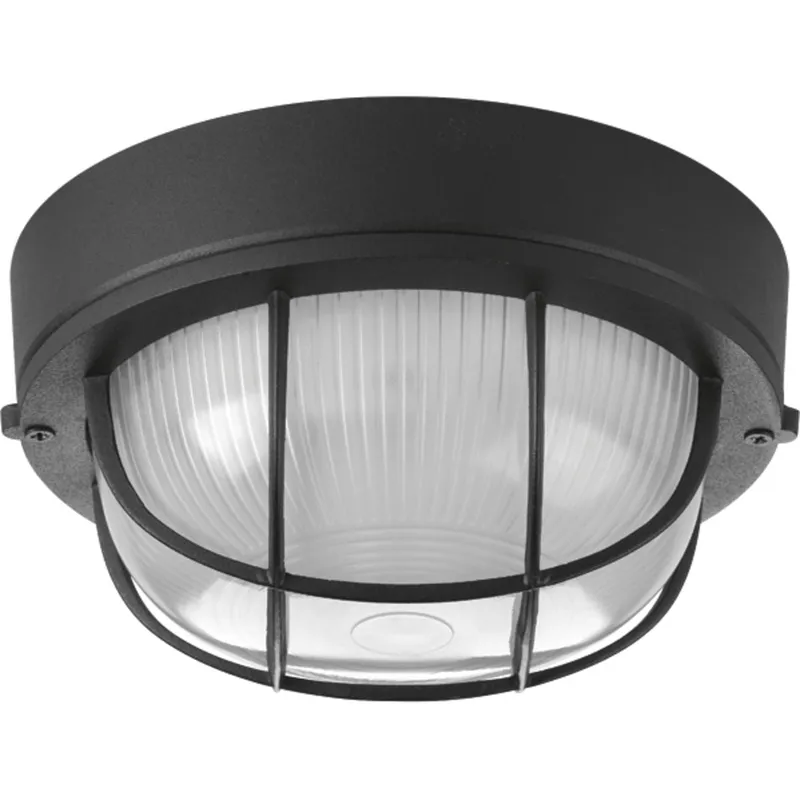 One-Light Bulkhead 7-7/8" Flush Mount — Progress Lighting LED Post Top Lights  