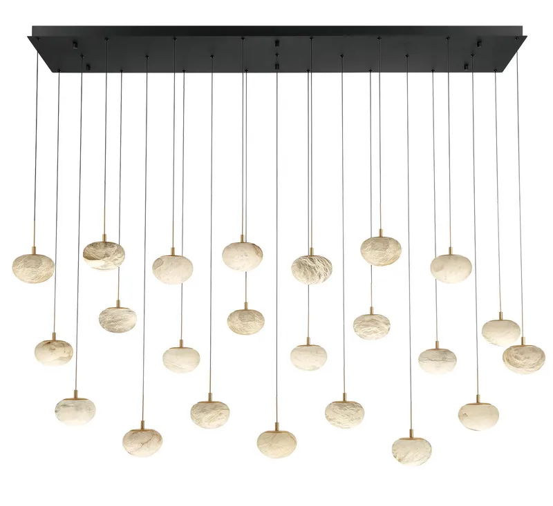 CALCOLO 12246-02, 23 Light Rectangular LED Chandelier — Lib&Co. LED Pendant Lights 184.0W 3000K