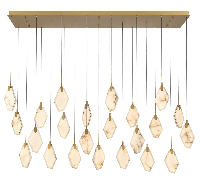 KOSMOS 12390-030, 23 Light Rectangular LED Chandelier — Lib&Co. LED Pendant Lights 207.0W 3000K