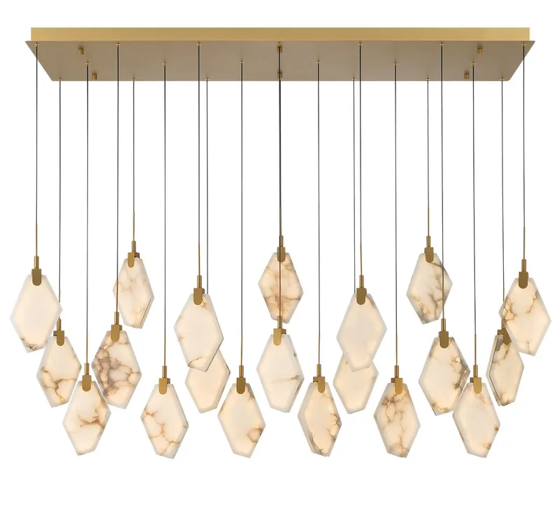 KOSMOS 12389-030, 20 Light Rectangular LED Chandelier — Lib&Co. LED Pendant Lights 180.0W 3000K