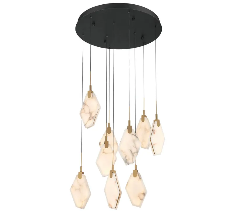 KOSMOS 12383-02, 9 Light Round LED Chandelier — Lib&Co. LED Pendant Lights 81.0W 3000K