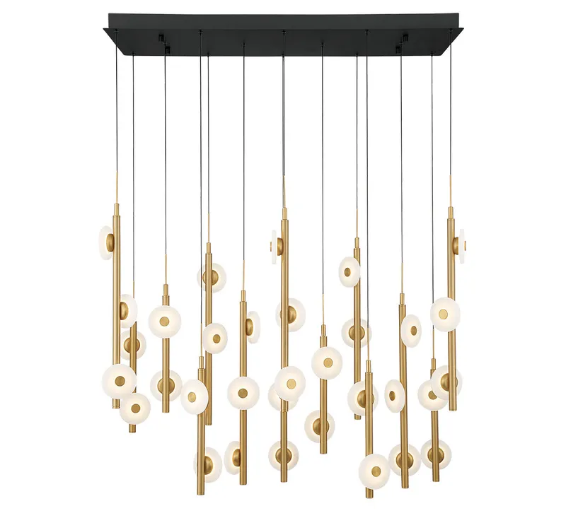 ETNA 12366-02, 35 Light Rectangular LED Chandelier — Lib&Co. LED Pendant Lights 105.0W 3000K