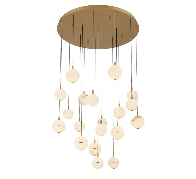 CORFU 12373-030, 19 Light Round LED Chandelier — Lib&Co. LED Pendant Lights 150.0W 3000K