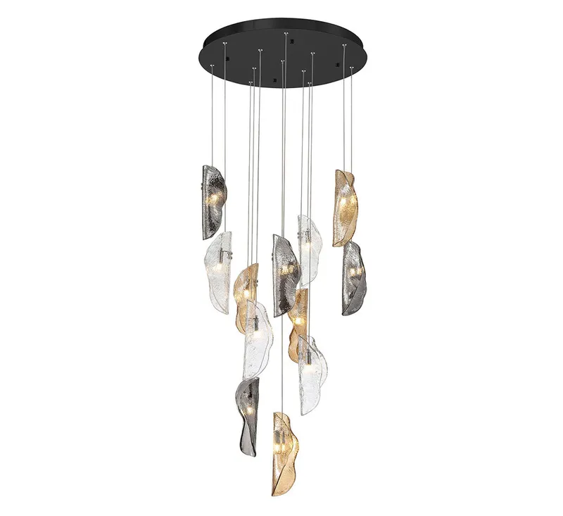 SORRENTO 10164-023-02, 12 Light round LED Chandelier — Lib&Co. LED Pendant Lights 3.0W 3000K