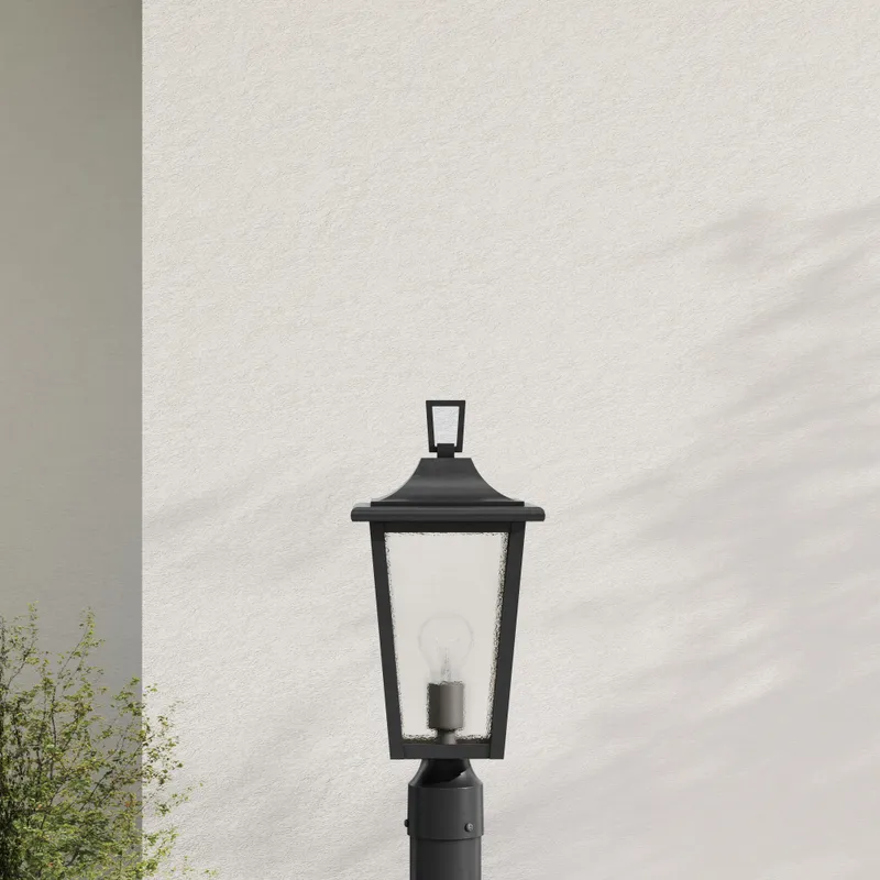 Padgett Collection One-Light Clear Seeded Glass Outdoor Post Light — Progress Lighting LED Lighting Controls  