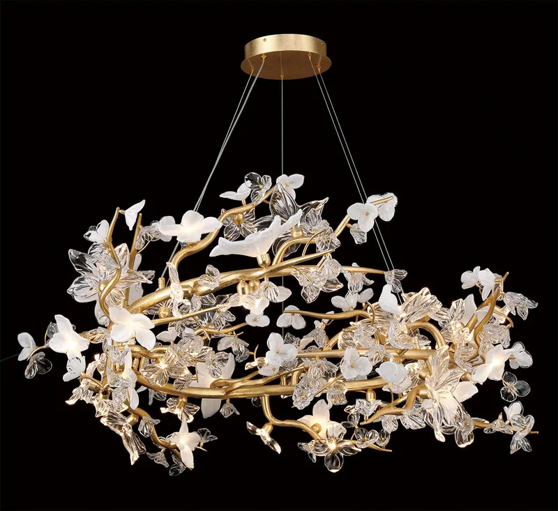 FIORI 12339-028, 48 Light LED Chandelier — Lib&Co. LED Pendant Lights 144.0W 3000K