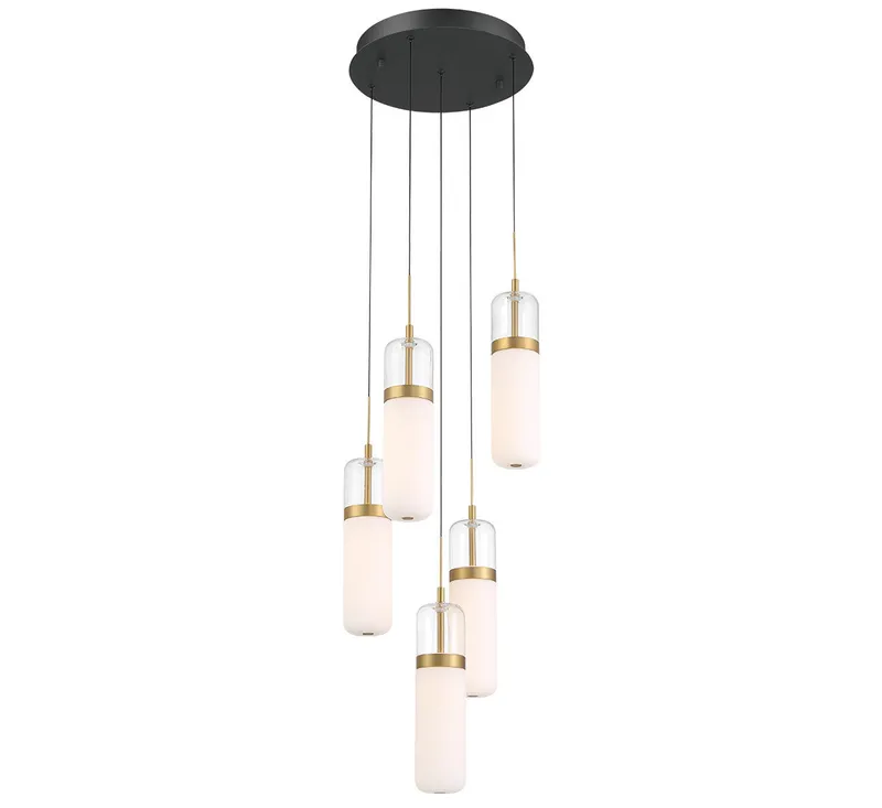 VERONA 12264-02, 5 Light Round LED Chandelier — Lib&Co. LED Pendant Lights 55.0W 3000K