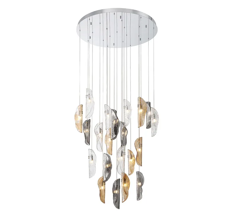SORRENTO 10167-023-01, 21 Light Round LED Chandelier — Lib&Co. LED Pendant Lights 3.0W 3000K