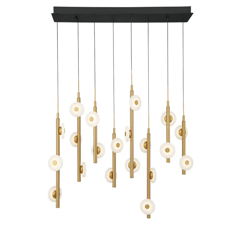 ETNA 12365-02, 20 Light Rectangular LED Chandelier — Lib&Co. LED Pendant Lights 60.0W 3000K